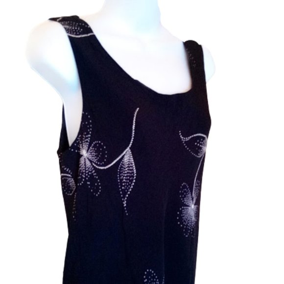 Black White Floral Dress Size 12 - Picture 2 of 2